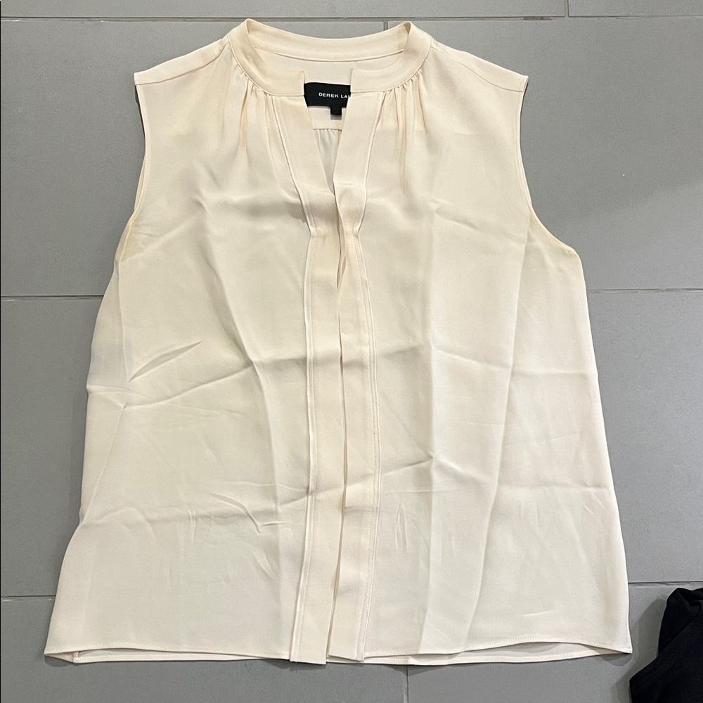 Derek Lam Cream Sleeveless Blouse